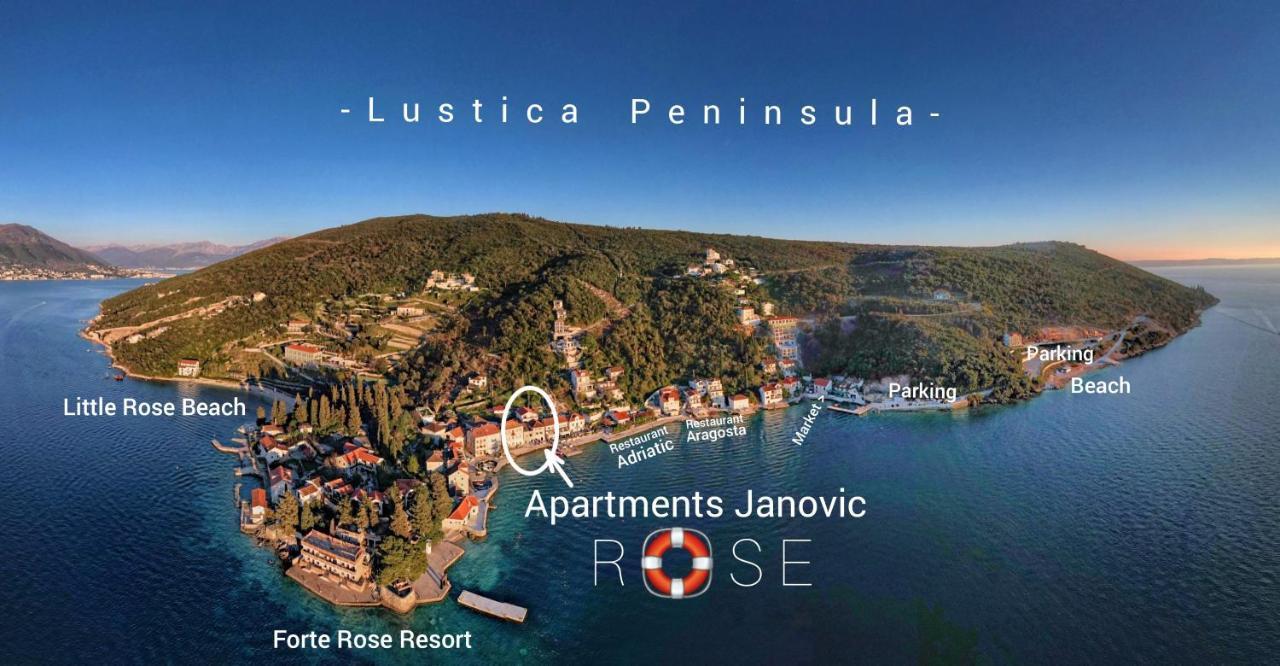 Rose - Apartmani Janovic Luštica Exterior foto
